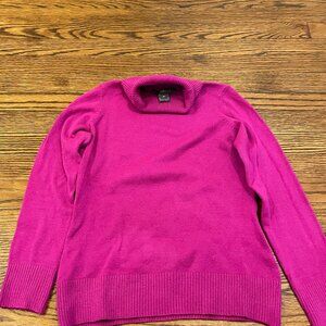 Pink Knit Turtleneck Sweater